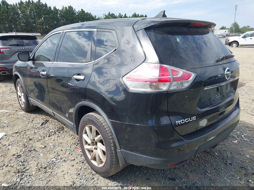 2016 Nissan Rogue VIN KNMAT2MT1GP602936 IAAI salvage auction — NORMAL WEAR, Clear (Virginia), sold $575 on 2026-07-06 (photo 3)