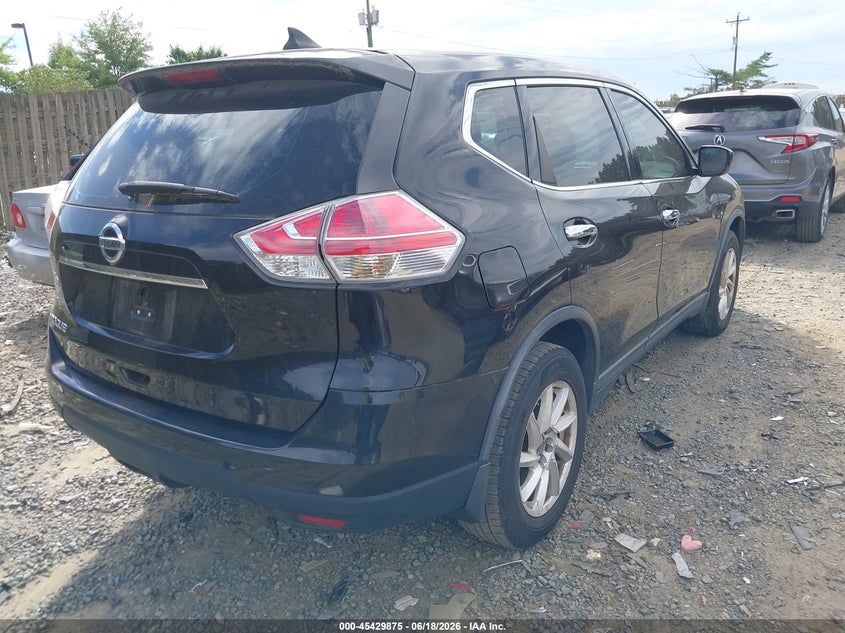 2016 Nissan Rogue VIN KNMAT2MT1GP602936 IAAI salvage auction — NORMAL WEAR, Clear (Virginia), sold $575 on 2026-07-06 (photo 4)