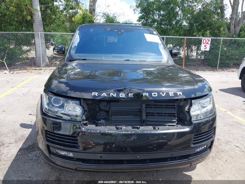 2017 Land rover RANGE ROVER VIN SALGS2FE3HA328535 IAAI salvage auction — FRONT END, Rebuildable (Florida), sold $10,000 on 2026-07-29 (photo 6)