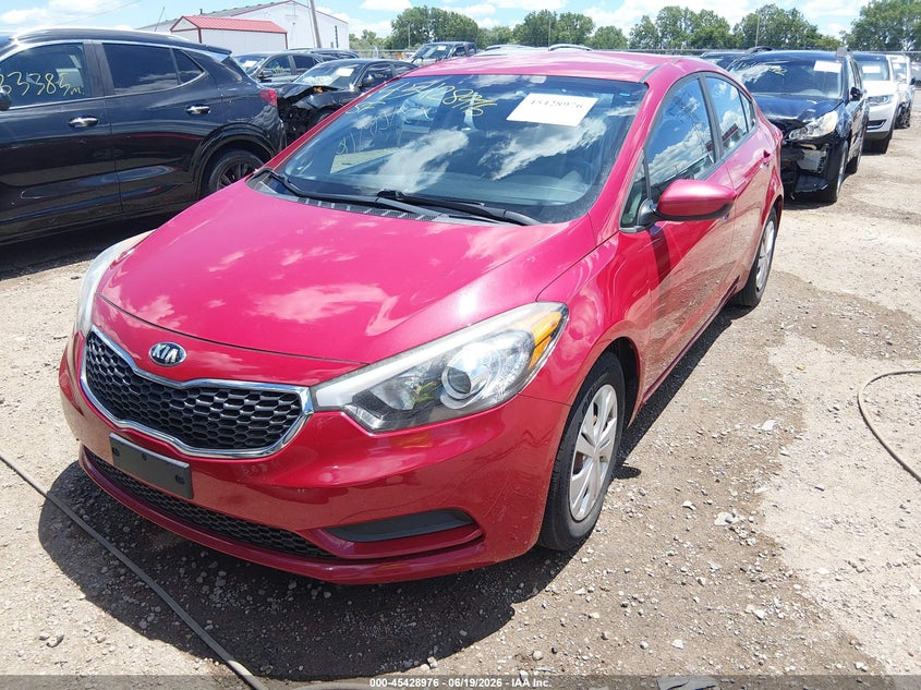 2016 Kia Forte VIN KNAFK4A68G5613377 IAAI salvage auction — STORM DAMAGE, Clear (Indiana), sold $1,250 on 2026-07-22 (photo 2)