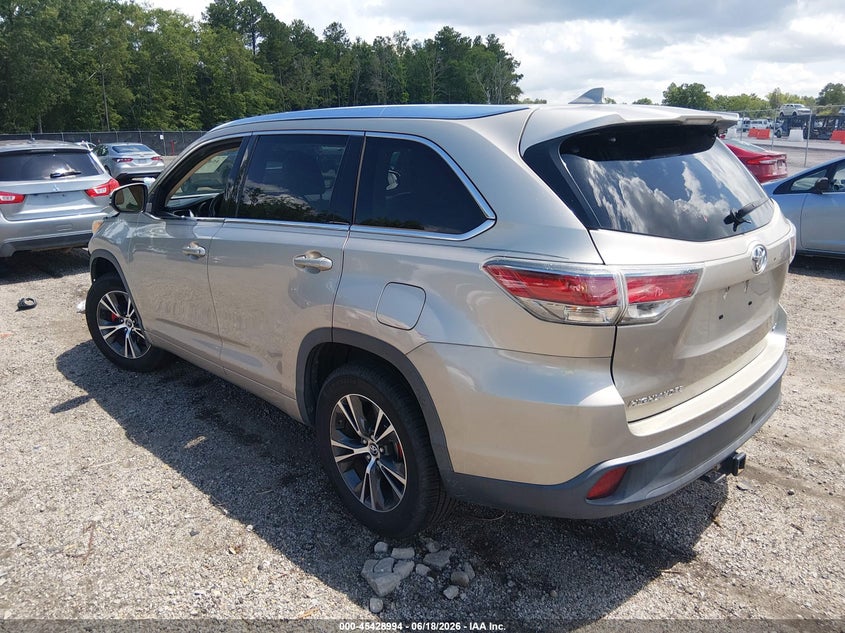 2016 Toyota Highlander VIN 5TDKKRFH9GS152726 IAAI salvage auction — FRONT END, Clear (South Carolina), sold $6,700 on 2026-07-22 (photo 3)