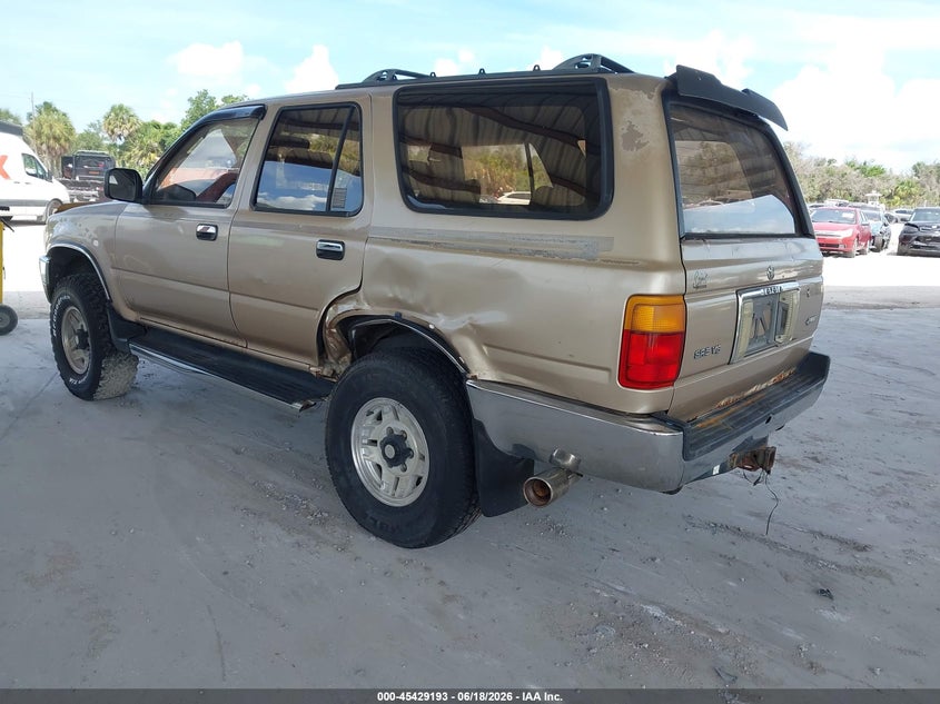 1995 Toyota 4runner VIN JT3VN39WXS0181423 IAAI salvage auction — NORMAL WEAR, Clear (Florida), sold $1,000 on 2026-07-14 (photo 3)