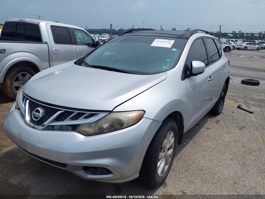2012 Nissan Murano VIN JN8AZ1MU7CW112118 IAAI salvage auction — NORMAL WEAR, Clear (Louisiana), sold $350 on 2026-07-21 (photo 2)