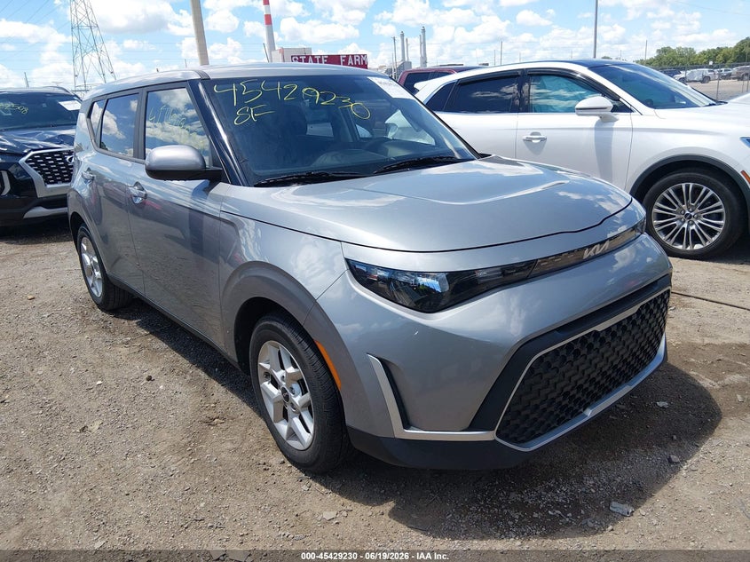 2024 Kia Soul VIN KNDJ23AU1R7899716 IAAI salvage auction — LEFT SIDE, Salvage (Indiana), sold $4,100 on 2026-07-22 (photo 1)