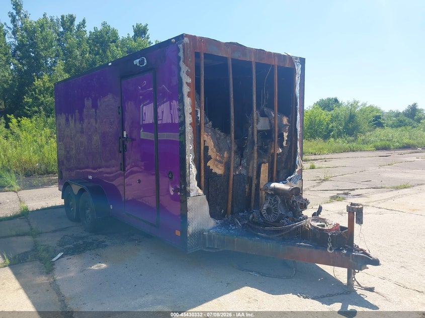 2025 Nationcraft llc 16' concession trailer VIN 7PVBE1621SD016474 IAAI salvage auction — Unknown, Salvage (Indiana), sold $25 on 2026-07-22 (photo 1)