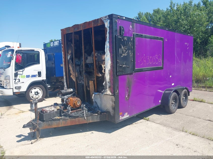 2025 Nationcraft llc 16' concession trailer VIN 7PVBE1621SD016474 IAAI salvage auction — Unknown, Salvage (Indiana), sold $25 on 2026-07-22 (photo 2)