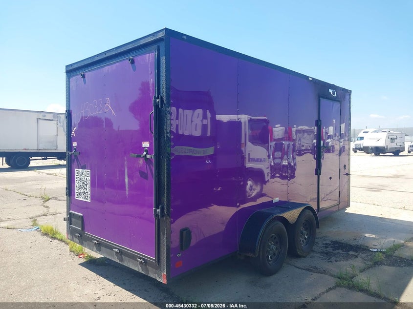 2025 Nationcraft llc 16' concession trailer VIN 7PVBE1621SD016474 IAAI salvage auction — Unknown, Salvage (Indiana), sold $25 on 2026-07-22 (photo 4)