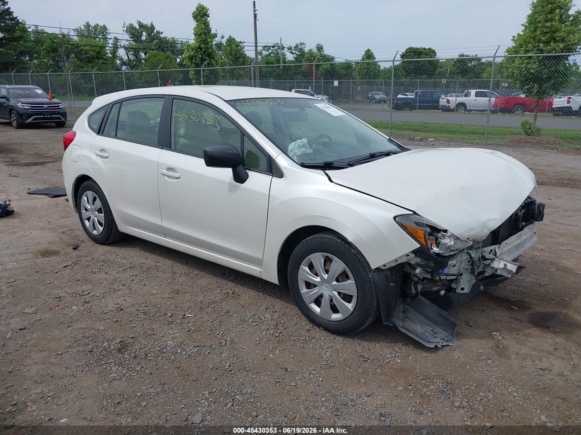 2016 Subaru Impreza VIN JF1GPAA69G8267027 IAAI salvage auction — FRONT END, Salvage (Virginia), sold $750 on 2026-07-14 (photo 1)