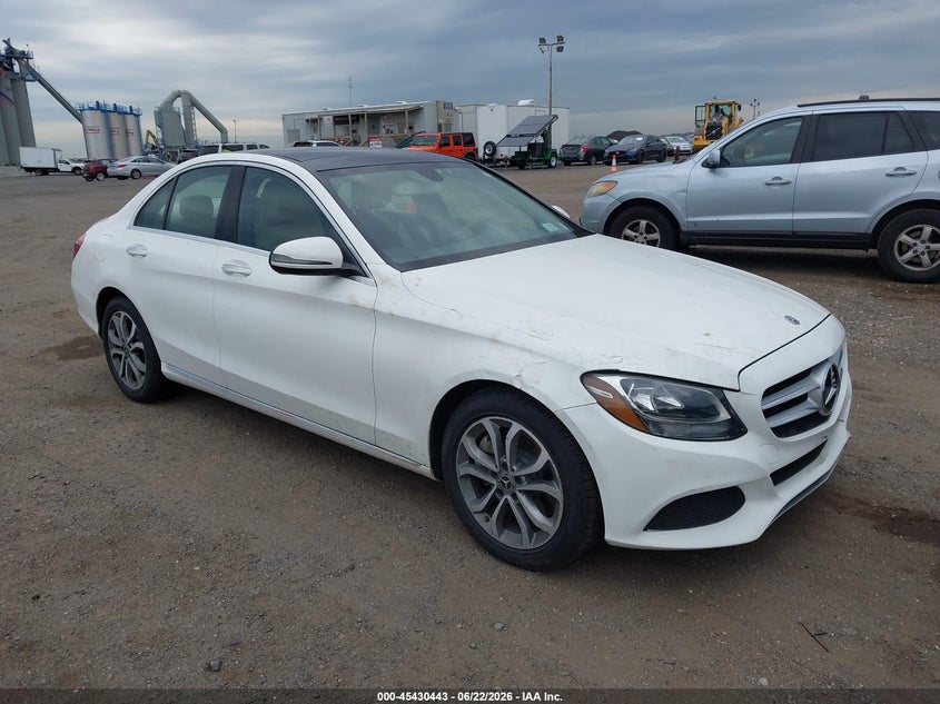 2018 Mercedes-benz C-klasse VIN WDDWF4KB4JR344982 IAAI salvage auction — NORMAL WEAR, Clear (New York), sold $4,850 on 2026-07-07 (photo 1)