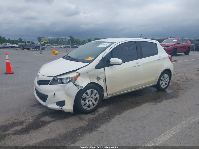 2014 Toyota Yaris VIN VNKKTUD32EA006208 IAAI salvage auction — LEFT FRONT, Clear (Indiana), sold $925 on 2026-07-24 (photo 2)