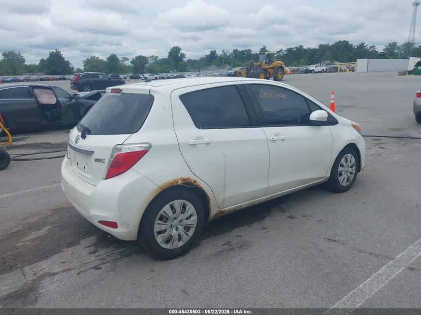 2014 Toyota Yaris VIN VNKKTUD32EA006208 IAAI salvage auction — LEFT FRONT, Clear (Indiana), sold $925 on 2026-07-24 (photo 4)