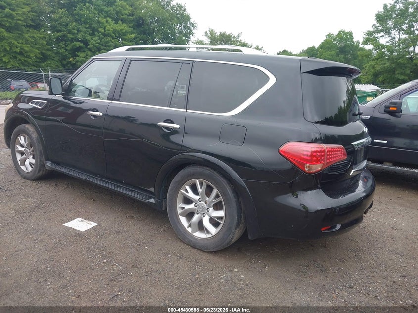 2012 Infiniti Qx56 VIN JN8AZ2NE6C9021899 IAAI salvage auction — VANDALISM, Clear (Massachusetts), sold $950 on 2026-07-14 (photo 3)