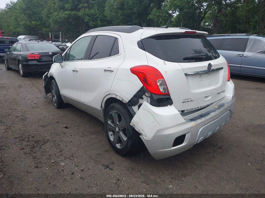 2013 Buick Encore VIN KL4CJGSB5DB174426 IAAI salvage auction — FRONT & REAR, Salvage (Massachusetts), sold $450 on 2026-07-23 (photo 3)