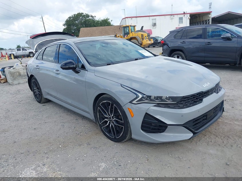 2022 Kia K5 VIN 5XXG44J88NG081690 IAAI salvage auction — REAR END, Certificate Of Destruction (Florida), sold $6,800 on 2026-07-21 (photo 1)