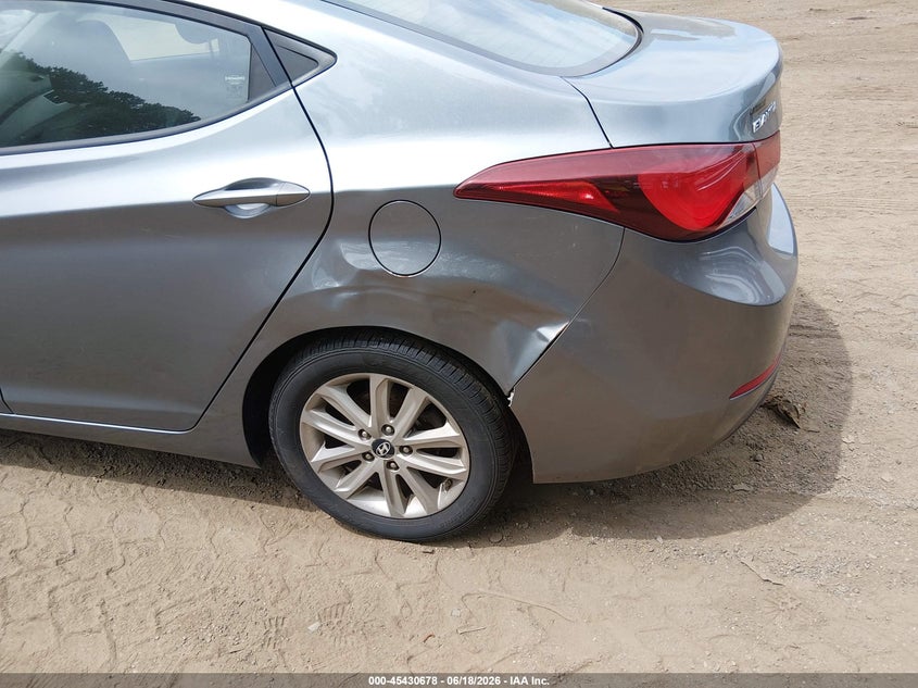 2016 Hyundai Elantra VIN KMHDH4AE5GU621938 IAAI salvage auction — NORMAL WEAR, Clear (Virginia), sold $450 on 2026-07-30 (photo 6)