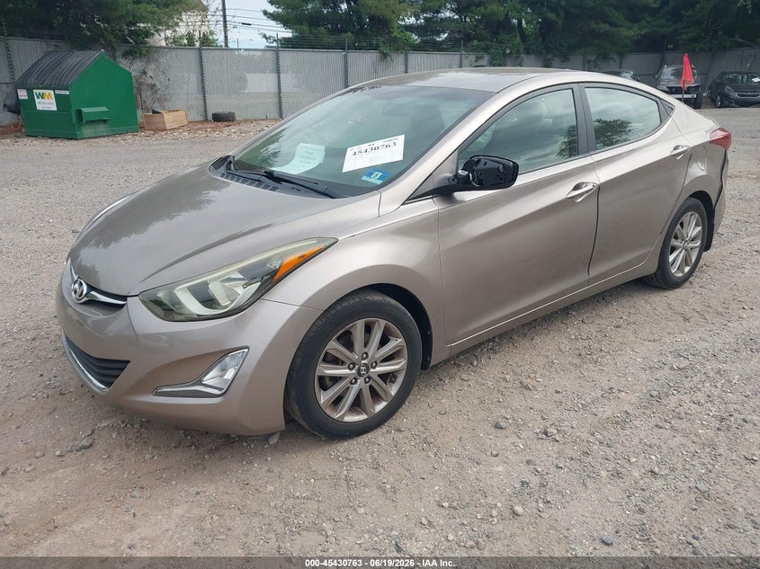 2014 Hyundai Elantra VIN 5NPDH4AEXEH515707 IAAI salvage auction — SIDE, Salvage Title, sold $875 on 2026-07-25 (photo 2)