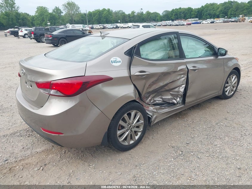 2014 Hyundai Elantra VIN 5NPDH4AEXEH515707 IAAI salvage auction — SIDE, Salvage Title, sold $875 on 2026-07-25 (photo 4)