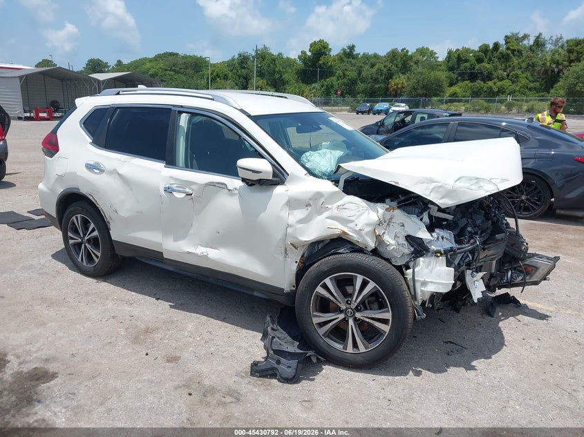2019 Nissan Rogue VIN JN8AT2MV6KW378647 IAAI salvage auction — FRONT END, Salvage Title, sold $350 on 2026-07-30 (photo 1)