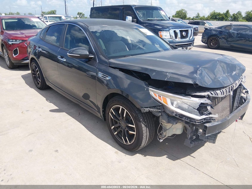 2016 Kia Optima VIN 5XXGT4L35GG021261 IAAI salvage auction — FRONT END, Salvage (Texas), sold $1,250 on 2026-07-31 (photo 1)