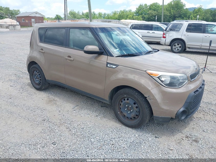 2015 Kia Soul VIN KNDJN2A2XF7220893 IAAI salvage auction — REAR END, Salvage (North Carolina), sold $200 on 2026-07-17 (photo 1)