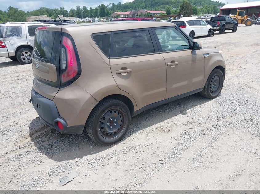 2015 Kia Soul VIN KNDJN2A2XF7220893 IAAI salvage auction — REAR END, Salvage (North Carolina), sold $200 on 2026-07-17 (photo 4)