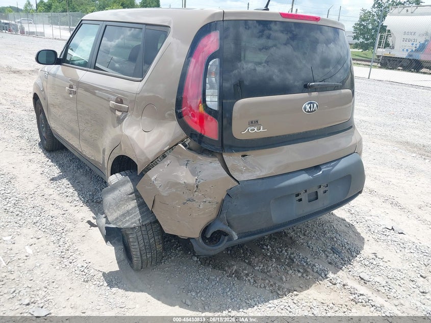 2015 Kia Soul VIN KNDJN2A2XF7220893 IAAI salvage auction — REAR END, Salvage (North Carolina), sold $200 on 2026-07-17 (photo 6)