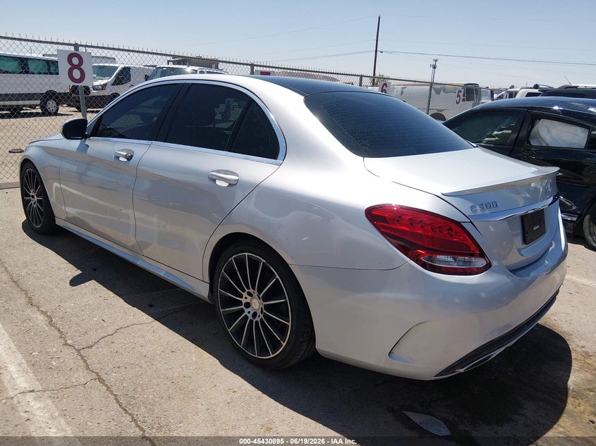 2015 Mercedes-benz C-klasse VIN 55SWF4JB5FU079187 IAAI salvage auction — WATER/FLOOD, Salvage Title, sold $3,250 on 2026-07-22 (photo 3)