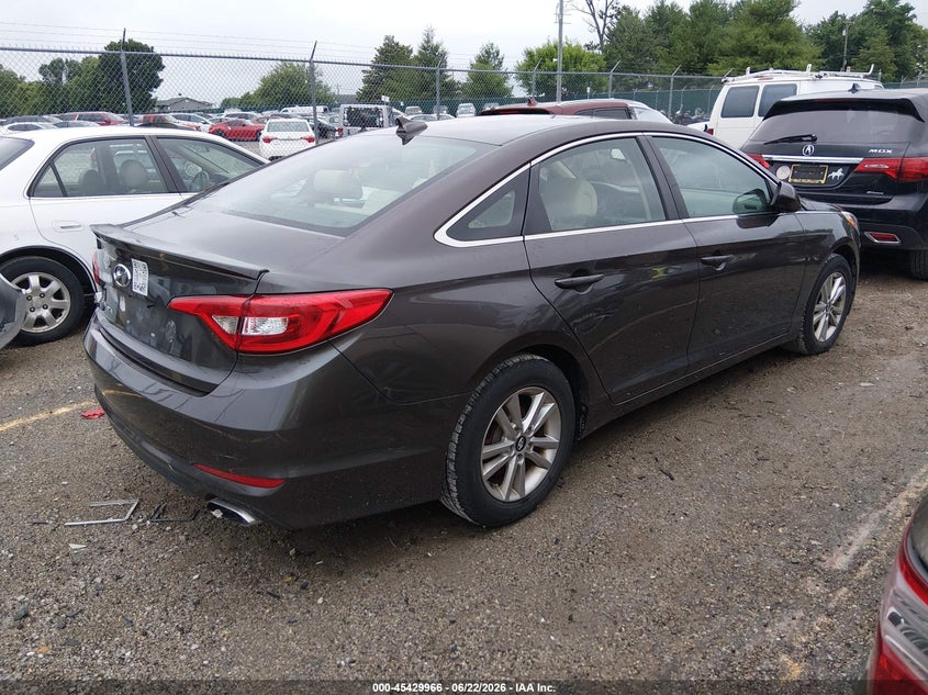 2016 Hyundai Sonata VIN 5NPE24AF1GH339941 IAAI salvage auction — NORMAL WEAR, Original (Kentucky), sold $1,525 on 2026-08-02 (photo 4)
