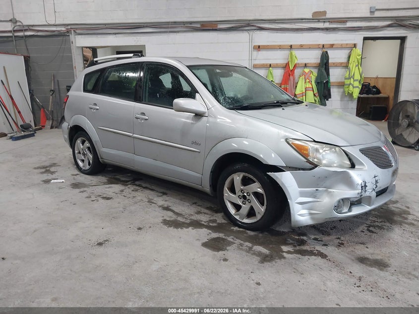 2005 Pontiac Vibe VIN 5Y2SL63895Z420878 IAAI salvage auction — FRONT & REAR, Mv-907A (New York), sold $325 on 2026-07-22 (photo 1)