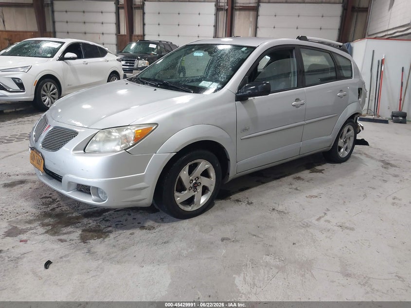 2005 Pontiac Vibe VIN 5Y2SL63895Z420878 IAAI salvage auction — FRONT & REAR, Mv-907A (New York), sold $325 on 2026-07-22 (photo 2)