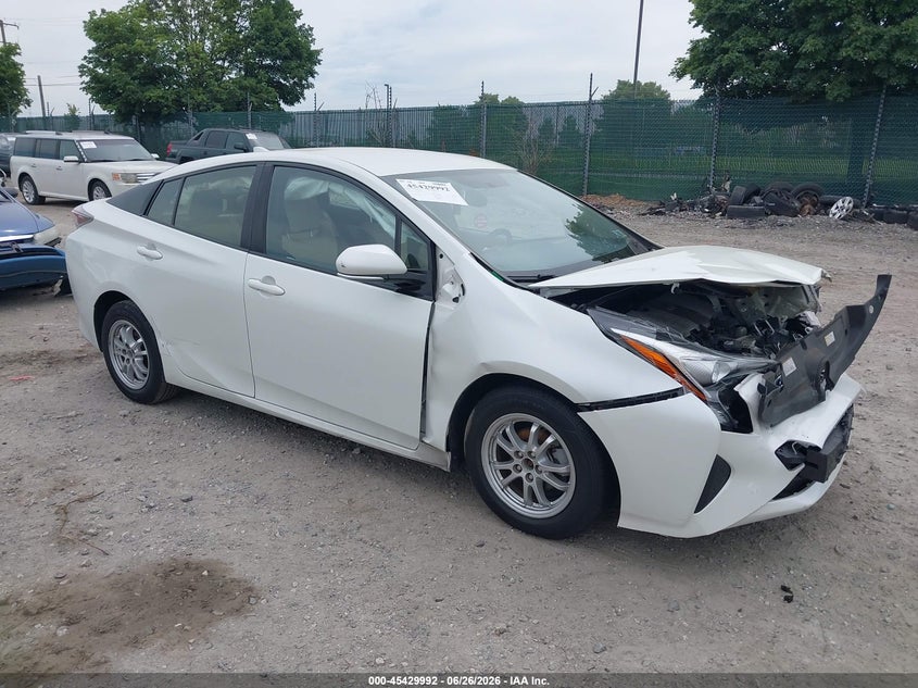 2016 Toyota Prius VIN JTDKARFU9G3511820 IAAI salvage auction — FRONT END, Salvage (Pennsylvania), sold $3,600 on 2026-07-10 (photo 1)