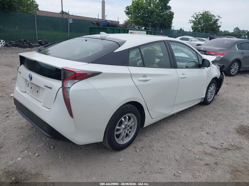 2016 Toyota Prius VIN JTDKARFU9G3511820 IAAI salvage auction — FRONT END, Salvage (Pennsylvania), sold $3,600 on 2026-07-10 (photo 4)