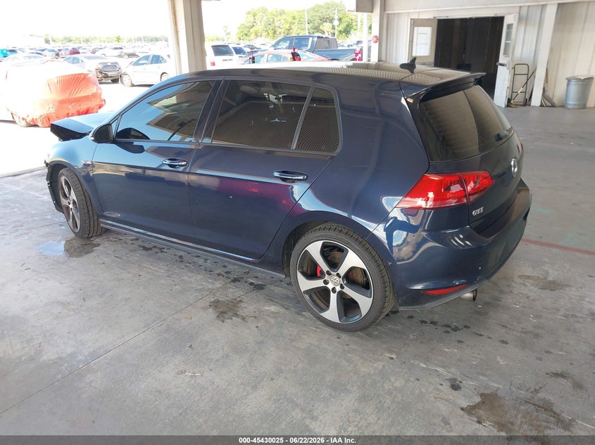 2017 Volkswagen Golf gti VIN 3VW5T7AU4HM033466 IAAI salvage auction — NORMAL WEAR, Clear (Florida), sold $2,950 on 2026-07-08 (photo 3)