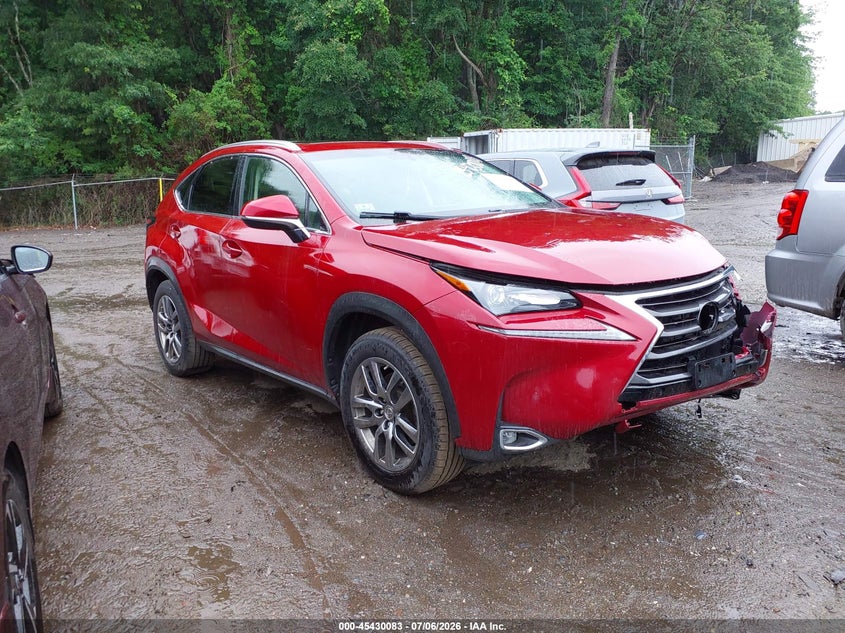 2015 Lexus Nx VIN JTJBARBZ4F2029209 IAAI salvage auction — LEFT FRONT, Clear (Massachusetts), sold $3,450 on 2026-07-21 (photo 1)