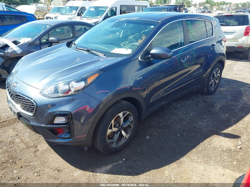 2020 Kia Sportage VIN KNDPMCACXL7706482 IAAI salvage auction — THEFT, Mv-907A (New York), sold $4,600 on 2026-07-08 (photo 2)
