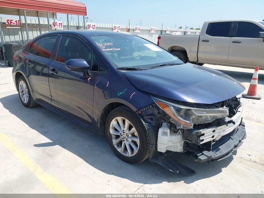 2020 Toyota Corolla VIN JTDHPRAEXLJ047290 IAAI salvage auction — SUSPENSION, Salvage (Texas), sold $4,800 on 2026-07-13 (photo 1)