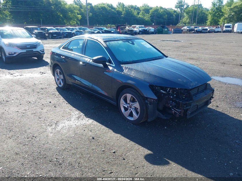 2023 Audi A3 VIN WAUGUDGY9PA139163 IAAI salvage auction — FRONT END, Salvage Title, sold $3,150 on 2026-07-29 (photo 1)