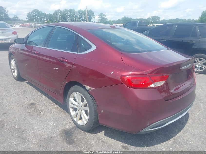 2015 Chrysler 200 VIN 1C3CCCAB5FN713773 IAAI salvage auction — REPOSSESSION, Nrc Lienholder Repossession Paperwork (Georgia), sold $425 on 2026-07-17 (photo 3)