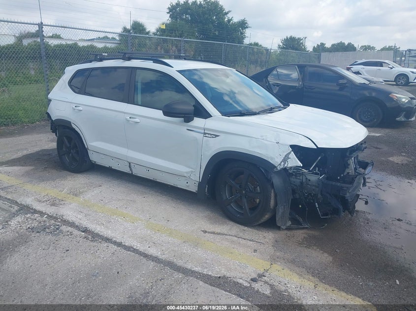 2023 Volkswagen Taos VIN 3VVDX7B2XPM341371 IAAI salvage auction — FRONT & REAR, Clear (Florida), sold $825 on 2026-07-09 (photo 1)