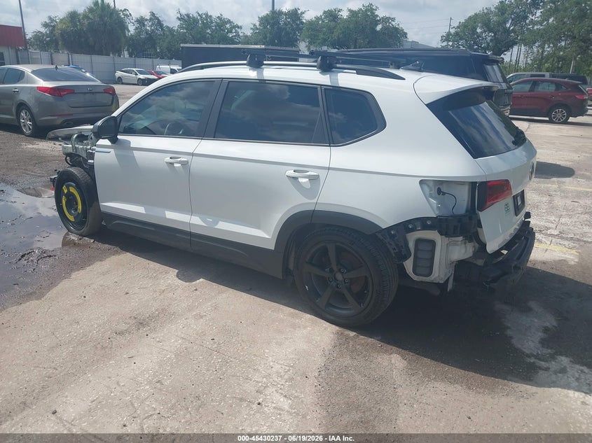 2023 Volkswagen Taos VIN 3VVDX7B2XPM341371 IAAI salvage auction — FRONT & REAR, Clear (Florida), sold $825 on 2026-07-09 (photo 3)