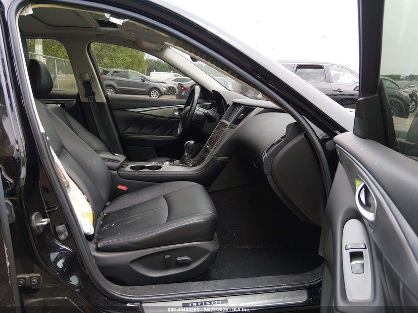 2014 Infiniti Q50 VIN JN1BV7AR9EM705172 IAAI salvage auction — FRONT & REAR, Salvage (New Jersey), sold $25 on 2026-07-27 (photo 5)