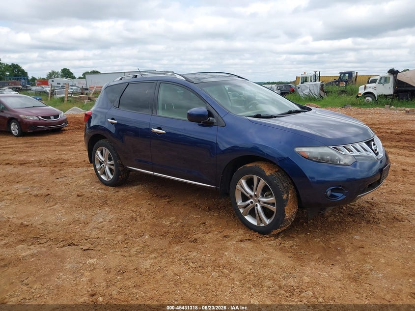 2010 Nissan Murano VIN JN8AZ1MW8AW140024 IAAI salvage auction — HAIL, Clear (Missouri), sold $25 on 2026-07-30 (photo 1)