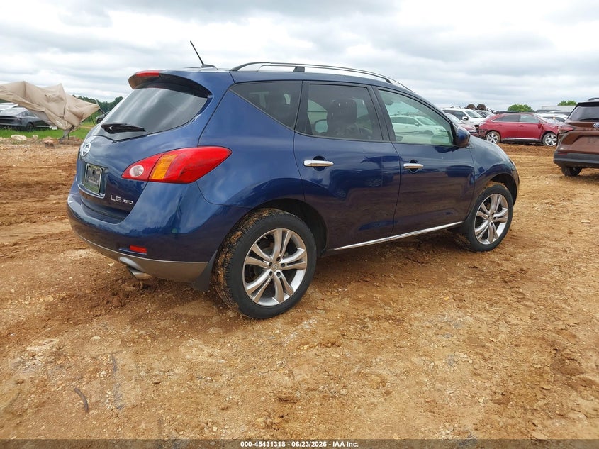 2010 Nissan Murano VIN JN8AZ1MW8AW140024 IAAI salvage auction — HAIL, Clear (Missouri), sold $25 on 2026-07-30 (photo 4)