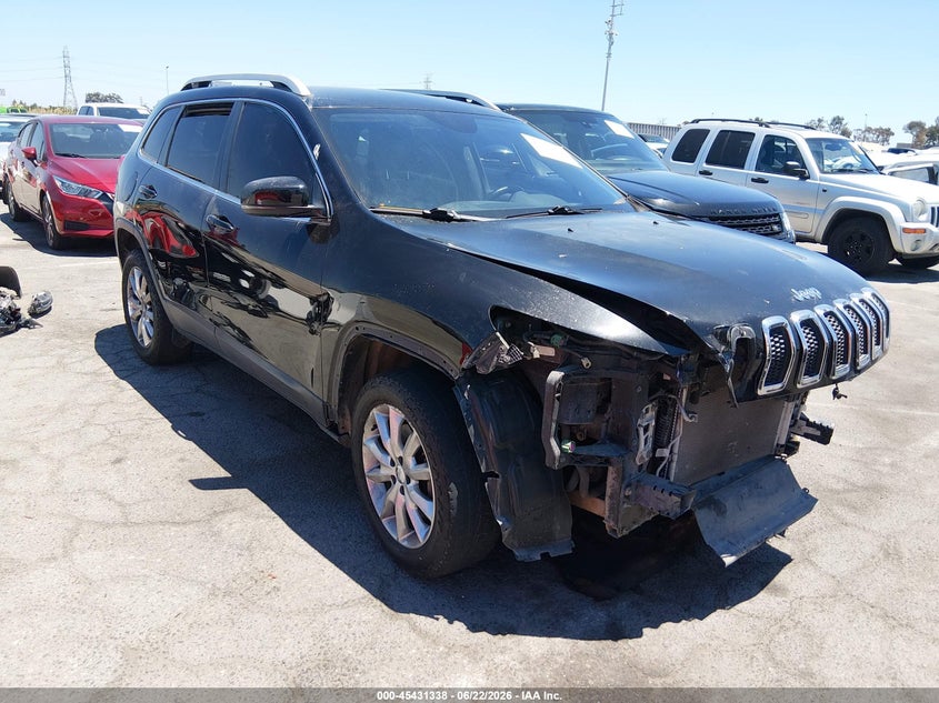 2016 Jeep Cherokee VIN 1C4PJMDB0GW337564 IAAI salvage auction — FRONT END, Salvage (California), sold $1,850 on 2026-07-09 (photo 1)