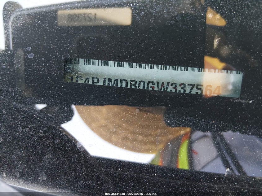 2016 Jeep Cherokee VIN 1C4PJMDB0GW337564 IAAI salvage auction — FRONT END, Salvage (California), sold $1,850 on 2026-07-09 (photo 9)