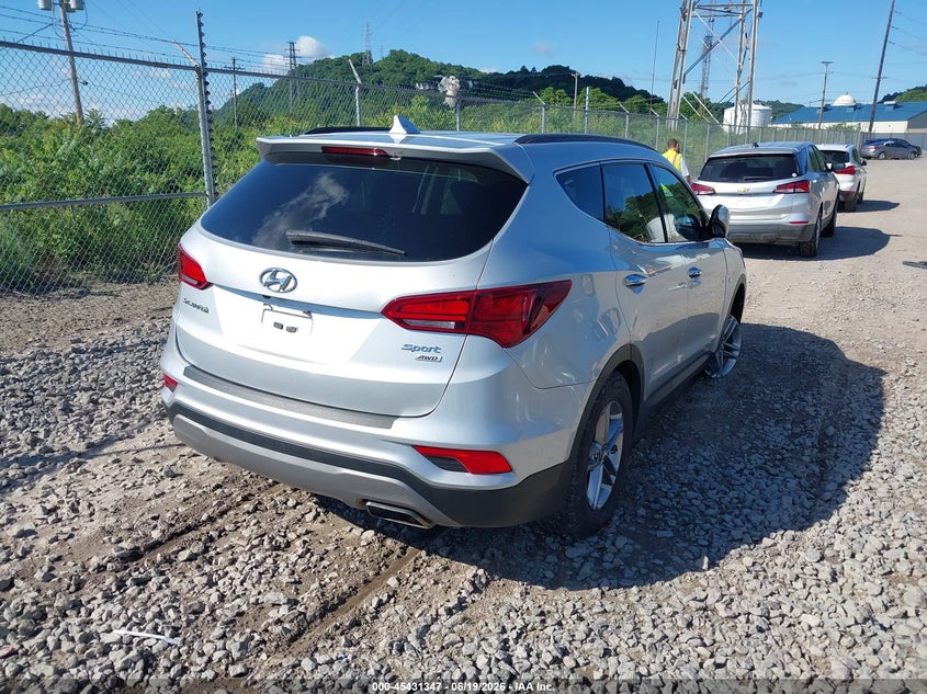 2018 Hyundai Santa fe VIN 5XYZUDLBXJG521660 IAAI salvage auction — RIGHT FRONT, Salvage (Pennsylvania), sold $3,650 on 2026-07-08 (photo 4)