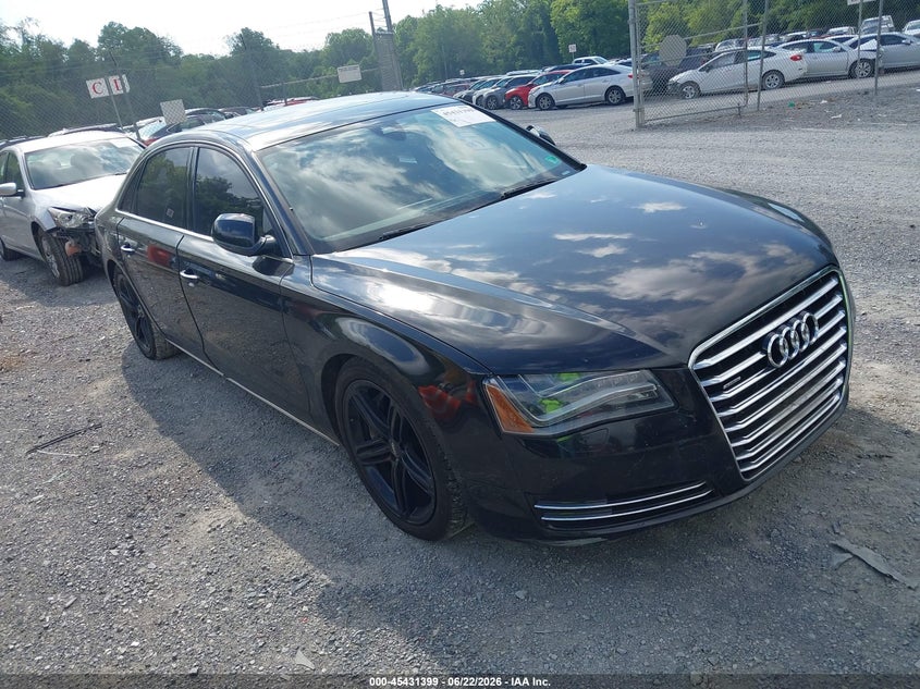 2011 Audi A8 VIN WAURVAFDXBN016654 IAAI salvage auction — FRONT END, Clear (Virginia), sold $1,700 on 2026-07-21 (photo 1)