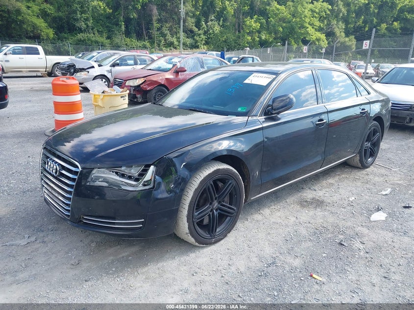2011 Audi A8 VIN WAURVAFDXBN016654 IAAI salvage auction — FRONT END, Clear (Virginia), sold $1,700 on 2026-07-21 (photo 2)