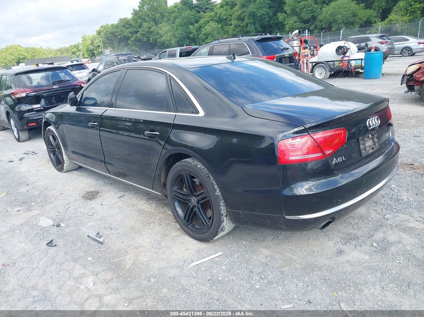 2011 Audi A8 VIN WAURVAFDXBN016654 IAAI salvage auction — FRONT END, Clear (Virginia), sold $1,700 on 2026-07-21 (photo 3)