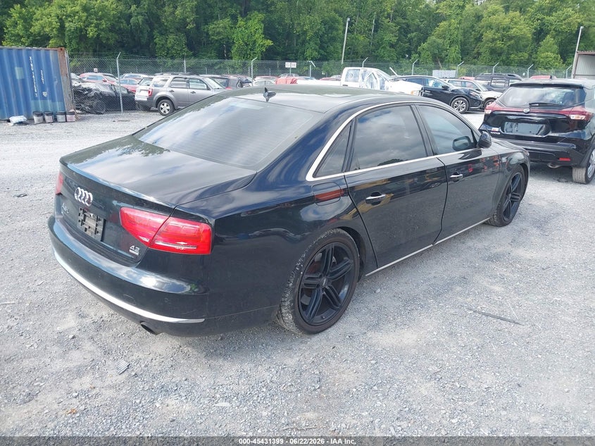 2011 Audi A8 VIN WAURVAFDXBN016654 IAAI salvage auction — FRONT END, Clear (Virginia), sold $1,700 on 2026-07-21 (photo 4)